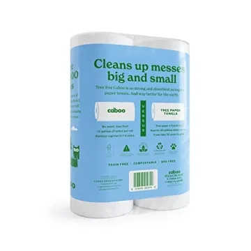 Caboo Tree Free Eco Friendly Paper Towels - Strong & Absorbent