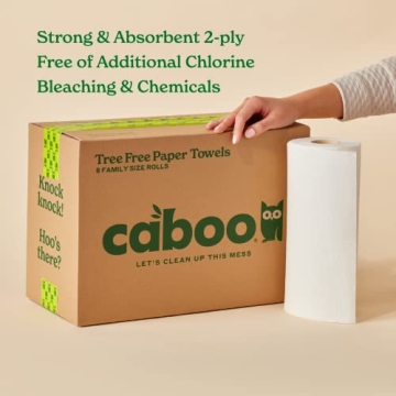 Caboo Tree Free Eco Friendly Paper Towels - Strong & Absorbent