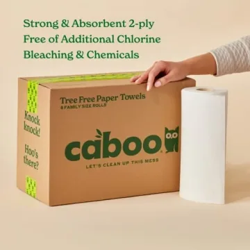 Caboo Tree Free Eco Friendly Paper Towels - Strong & Absorbent
