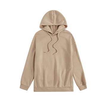 Floerns Women's Cozy Letter Graphic Drawstring Hoodie