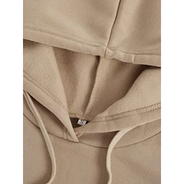 Floerns Women's Cozy Letter Graphic Drawstring Hoodie