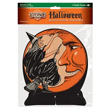 Beistle Vintage Witch and Moon Centerpiece 9-3/4-Inch