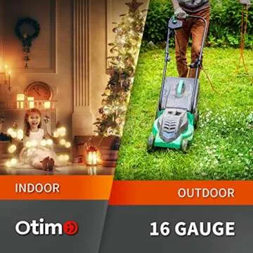 Otimo 25 Ft 16/3 SJTW Outdoor Extension Cord - Flexible and Safe