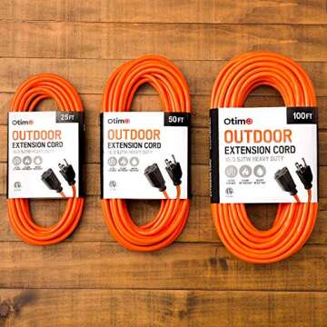 Otimo 25 Ft 16/3 SJTW Outdoor Extension Cord - Flexible and Safe