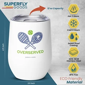 Super Fly Goods Tennis Lovers Tumbler for Hot and Cold Beverages