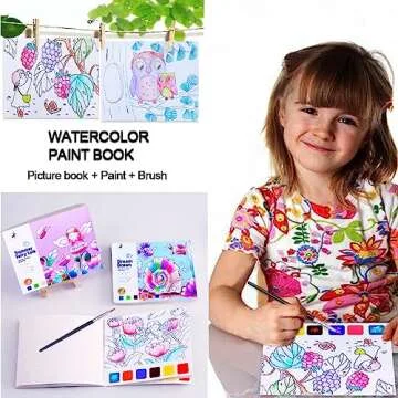 YXOTJHS Paint with Water Books, Watercolor Coloring Books for Kids Ages 4-8, Mess Free Water Paintin...