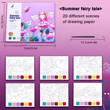 YXOTJHS Paint with Water Books, Watercolor Coloring Books for Kids Ages 4-8, Mess Free Water Painting Book for Toddlers 2-4, Arts and Crafts for Kids 4-7 Girls Boys Gifts
