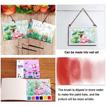 YXOTJHS Paint with Water Books, Watercolor Coloring Books for Kids Ages 4-8, Mess Free Water Painting Book for Toddlers 2-4, Arts and Crafts for Kids 4-7 Girls Boys Gifts