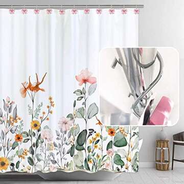 Gracelife 12PCS Decorative Shower Curtain Hooks, Pink Bow Knot Resin Curtain Hooks Shower Rings for Bathroom Baby Room Nursery Art Decors (Bow Knot)