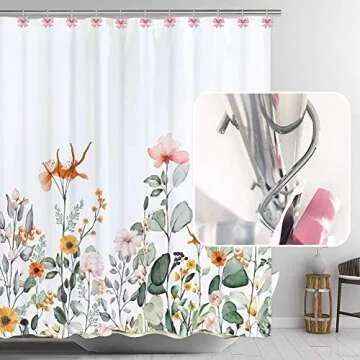 Gracelife 12PCS Decorative Shower Curtain Hooks, Pink Bow Knot Resin Curtain Hooks Shower Rings for Bathroom Baby Room Nursery Art Decors (Bow Knot)