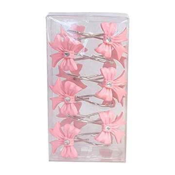 Gracelife 12PCS Decorative Shower Curtain Hooks, Pink Bow Knot Resin Curtain Hooks Shower Rings for Bathroom Baby Room Nursery Art Decors (Bow Knot)