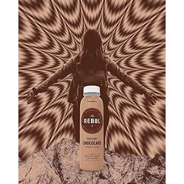 REBBL Plant Based Immunity Elixirs, Reishi Chocolate, 12 Ounce (Pack of 12)