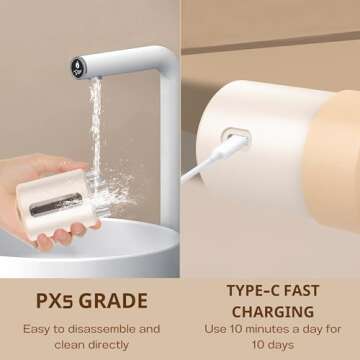 SphonxAi Hair Oil Applicator, Electric Scalp Comb with Red Light,15ml High Capacity,Hair Growth Serum&Liquid Applicator,Not Suitable for high-Concentration or relatively Viscous Oils & Liquids (White)