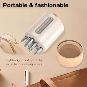 SphonxAi Hair Oil Applicator, Electric Scalp Comb with Red Light,15ml High Capacity,Hair Growth Serum&Liquid Applicator,Not Suitable for high-Concentration or relatively Viscous Oils & Liquids (White)