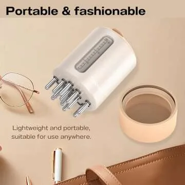 SphonxAi Hair Oil Applicator, Electric Scalp Comb with Red Light,15ml High Capacity,Hair Growth Serum&Liquid Applicator,Not Suitable for high-Concentration or relatively Viscous Oils & Liquids (White)