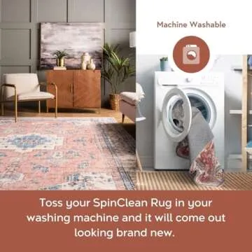 nuLOOM Eleanor Machine Washable Distressed Medallion Ultra Thin Area Rug, 8x10, Multi