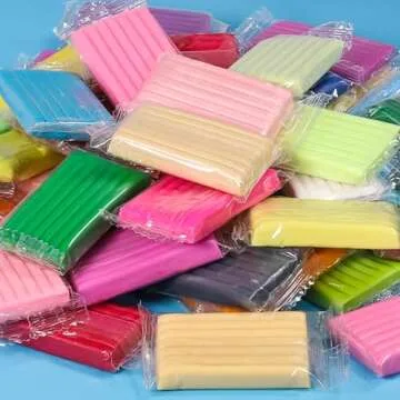 CiaraQ Polymer Clay Starter Kit with Sculpting Tools, 50 Colors Oven Bake Modeling Clay for Kids and Beginners