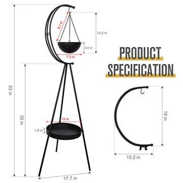 Airogym Plant Stand - Modern Metal Planter for All Spaces