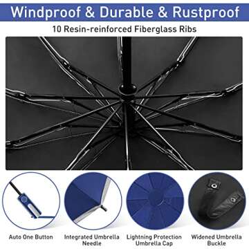 Bodyguard Inverted Travel Umbrella with UV Protection