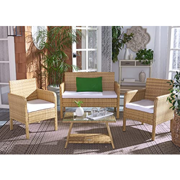 Chic SAFAVIEH 4-Piece Outdoor Patio Set for Comfort