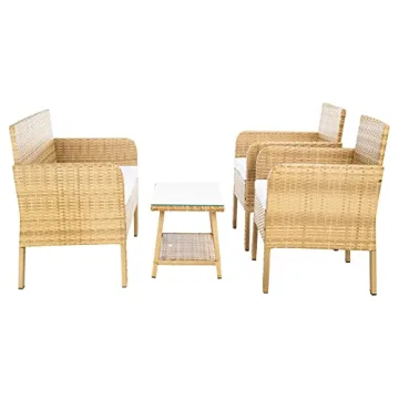 Chic SAFAVIEH 4-Piece Outdoor Patio Set for Comfort