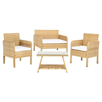 Chic SAFAVIEH 4-Piece Outdoor Patio Set for Comfort