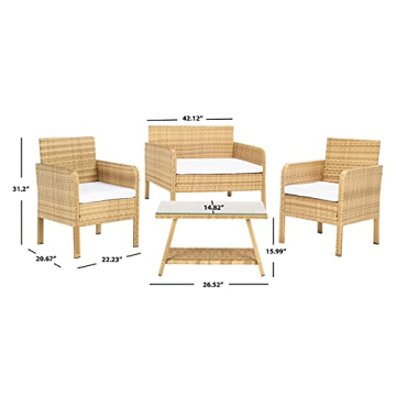 Chic SAFAVIEH 4-Piece Outdoor Patio Set for Comfort