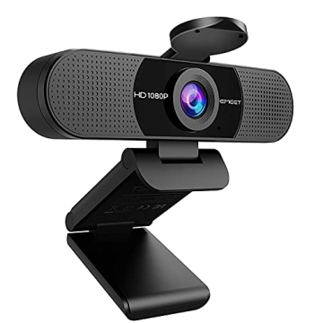 EMEET 1080P Webcam with Microphone, C960 Web Camera, 2 Mics Streaming Webcam, 90°FOV Computer Camer...
