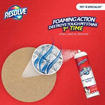Effective Pet Stain Remover - Resolve Heavy Traffic Foam Cleaner