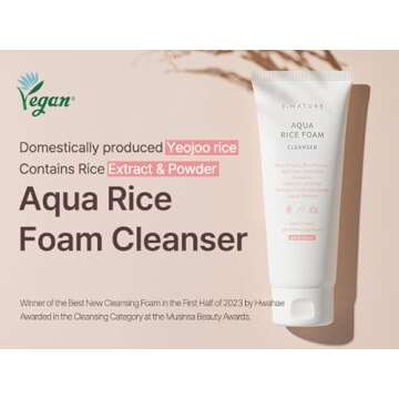 S.NATURE AQUA RICE FOAM CLEANSER 80ml | Vegan Facial Cleanser