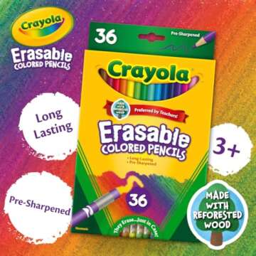 Crayola Erasable Colored Pencils (36ct) for Kids