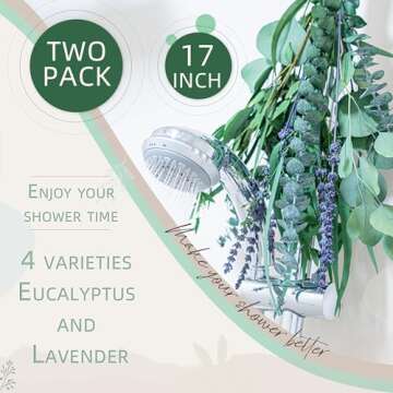 NTLPAMPA 4 Kinds Eucalyptus & Lavender Flowers Bundles for Shower |Real Eucalyptus Leaves Home Decor...