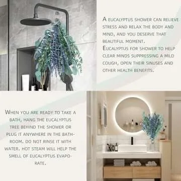 NTLPAMPA 4 Kinds Eucalyptus & Lavender Flowers Bundles for Shower |Real Eucalyptus Leaves Home Decor Shower Decor Wedding Decor (2 Pack Set - 17 inch)