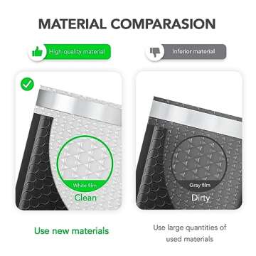 Fuxury Bubble Mailers, 10.5x16 Inch 25 Pack Padded Envelopes Self Seal Adhesive Waterproof, Large Shipping Envelopes, Padded Mailers, Bubble Bags for Mailing, Packaging, Small Business, Black#5
