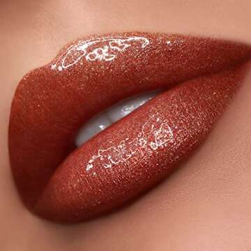 Sigma Beauty Moisturizing Smooth Tinted Lip Gloss Shimmer - Earthy Rose Shimmer - Moisturizing, High Shine, Non Sticky Lip Gloss - Wear Alone or Over Lipstick - Cor-De-Rosa