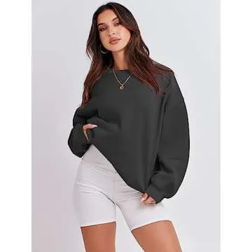Caracilia Women's Oversized Fleece Sweatshirts for Fall