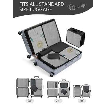 DIMJ Packing Cubes for Travel Efficient Organization