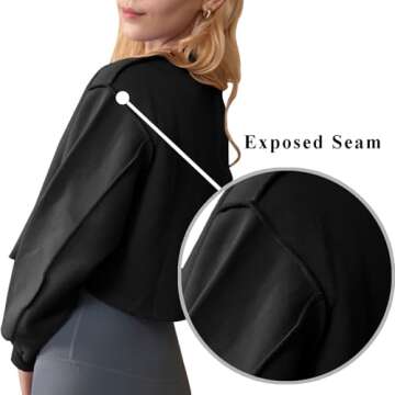 Amazhiyu Women Cropped Sweatshirt for Stylish Comfort