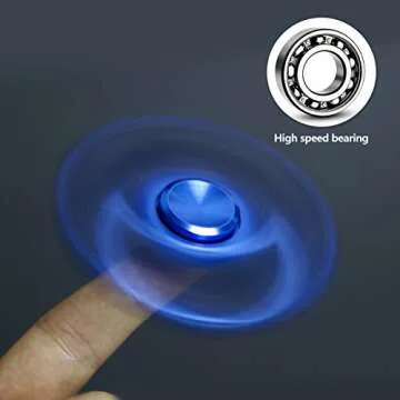 ATESSON Fidget Spinner Toy Ultra Durable Stainless Steel Bearing High Speed 2-5 Min Spins Precision ...
