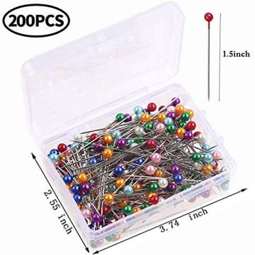 TongYong 232 Pcs Sewing Tool Kit, Sewing Clips for Fabric X 30PCS, Sewing Pins Multicolor Pearlized Ball Head Pins X 200 Pcs, Measure Tapes X 2 Pcs
