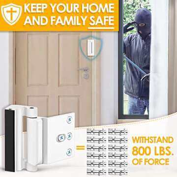 EverPlus Home Security Door Lock: Childproof 800 lbs Force Protection