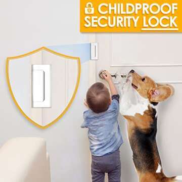 Childproof Security Door Lock: 800 lbs Force Resistance