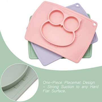 Qshare Toddler Plate - Vibrant Silicone Safe Suction Plate