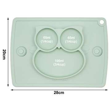 Qshare Toddler Plate - Vibrant Silicone Safe Suction Plate