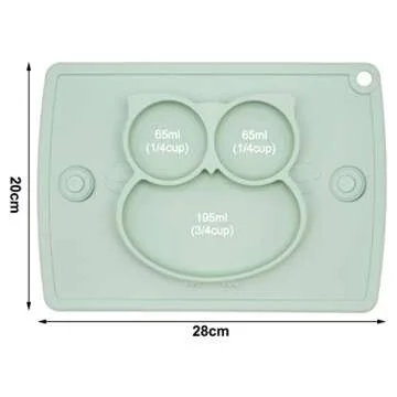 Qshare Toddler Plate - Vibrant Silicone Safe Suction Plate