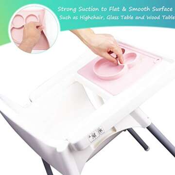 Qshare Toddler Plate - Vibrant Silicone Safe Suction Plate