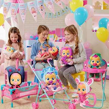 Cry Babies Lady The Ladybug Doll, Black/Magenta