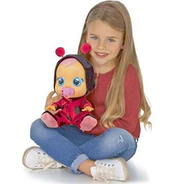 Cry Babies Lady The Ladybug Doll, Black/Magenta