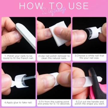 AORAEM White French Nail Tips 120 PCS for Women