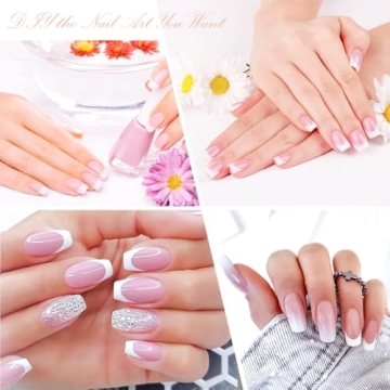 AORAEM White French Nail Tips 120 PCS for Women